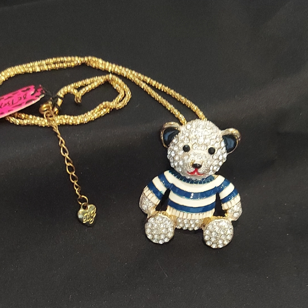Betsey Johnson Teddy Bear Necklace